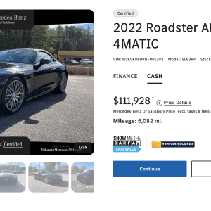 2022 AMG SL 63 4Matic+ 6100 Miles